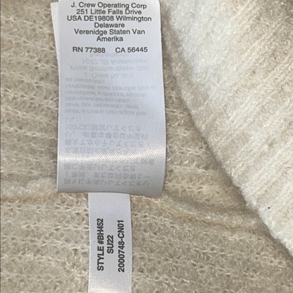 J. Crew Women's Cream Crew Neck Sweater - Picture 7 of 10